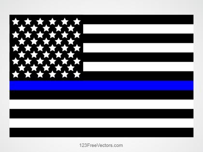 Blue American Flag