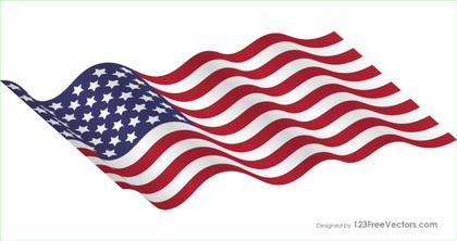 Waving American Flag