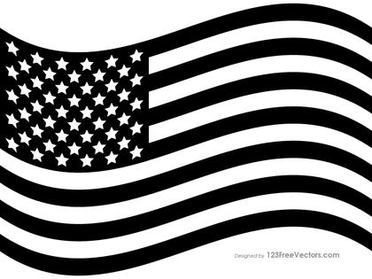 Black US Flag