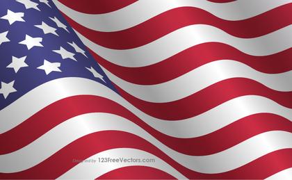 US Flag Waving