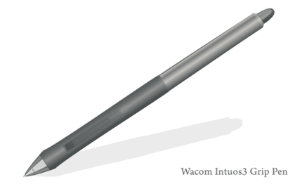 Wacom Intuos3 Grip Pen Vector Illustration
