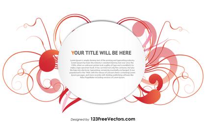 Floral Text Banner Design
