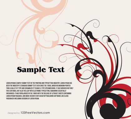 Floral Swirl Text Banner