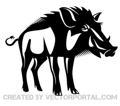 Wild Boar Vector Art