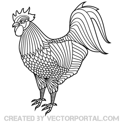 Rooster Vector Clipart