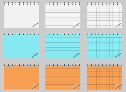 Spiral Notepad Vector Pack Free