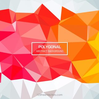 Yellow Pink Polygonal Background Template