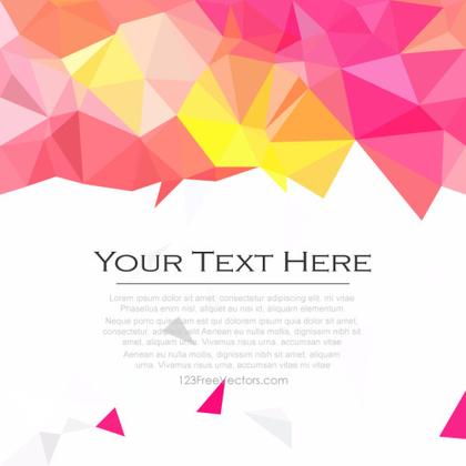 Yellow Pink Geometric Polygon Background Free