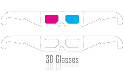 3D Glasses Vector Art Free