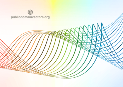 Abstract Flow Curves Vector Background Design