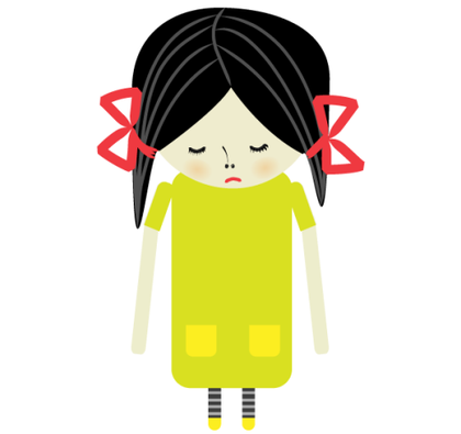 Sad Girl Vector Image
