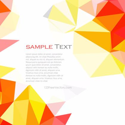Red Yellow Abstract Polygonal Triangular Background Graphics