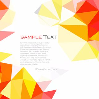Red Yellow Abstract Polygonal Triangular Background Graphics