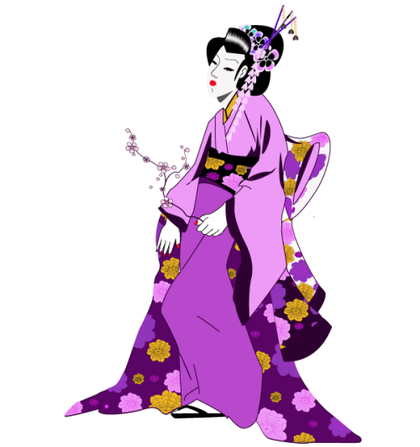 Japanese Geisha Girl Vector Free