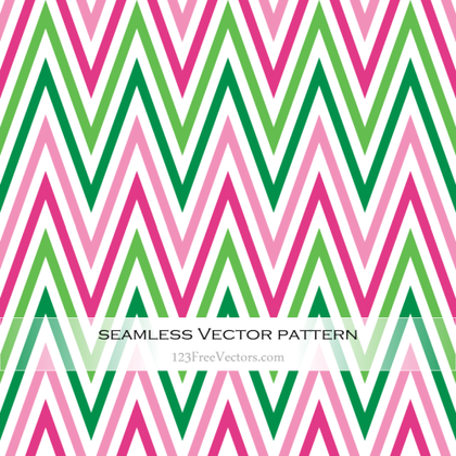 Pink and Green Zig Zag Seamless Pattern
