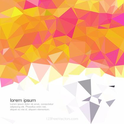 Abstract Red Yellow Polygonal Pattern Background