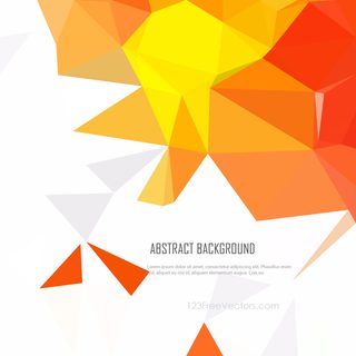 Red Yellow Low Poly Background Design