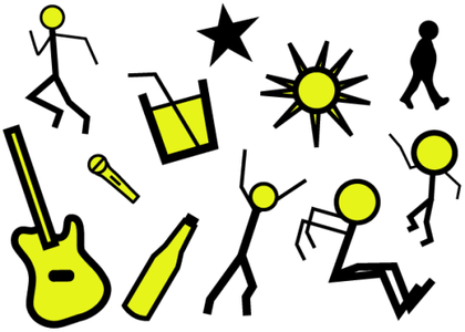 Fun and People Resources for Kids Drawing Style Vectors