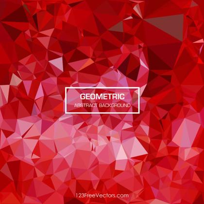 Red Polygonal Triangular Background Vector