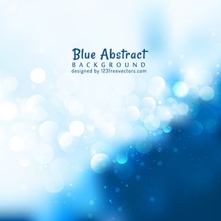 Abstract Blue White Bokeh Lights