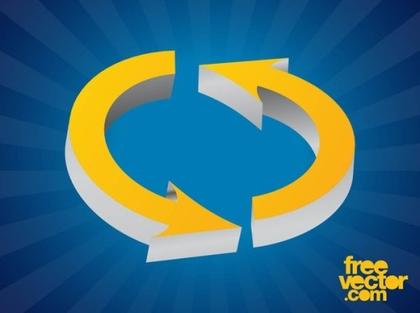 3D Arrows Layout Free Vector