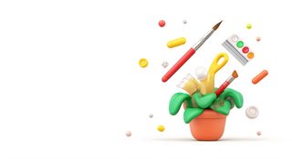 art supplies illustration