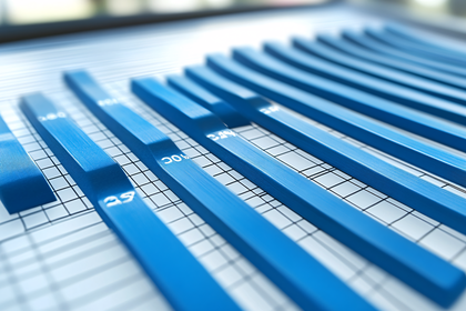 3D Blue Bar Chart