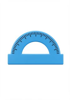 blue plastic protractor