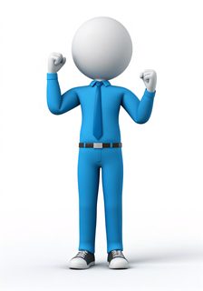 successful 3d businessman