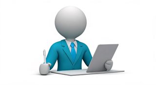businessman with tablet