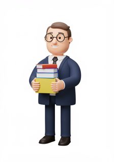 businessman holding books