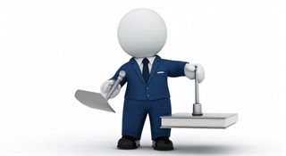 businessman with gavel