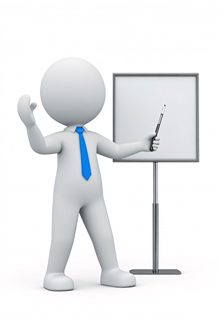 businessman presentation whiteboard