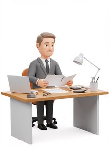 businessman working desk
