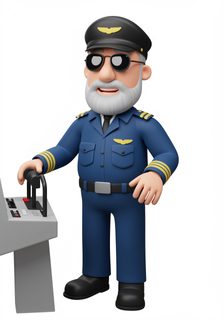 cartoon pilot character