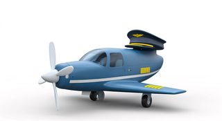 cartoon pilot plane