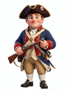 cartoon colonial soldier