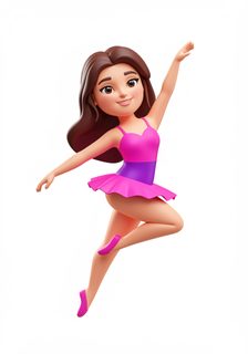 cartoon ballerina jump