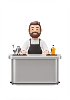 cartoon bartender illustration