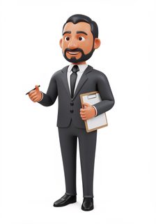 cartoon businessman character