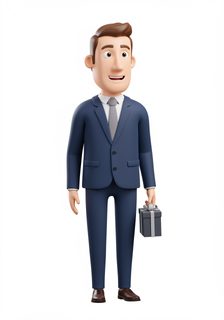 cartoon businessman gift
