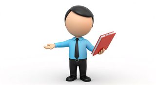 3d businessman presenter