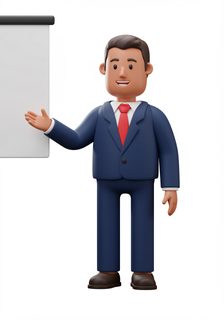 businessman with whiteboard