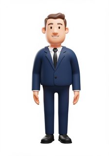 cartoon businessman standing