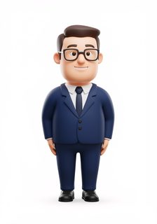 cartoon businessman suit