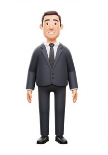 cartoon businessman character