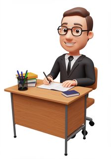 businessman writing desk