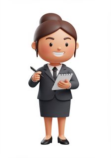 cartoon businesswoman