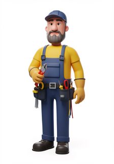 cartoon worker character