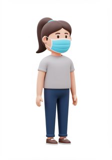 girl wearing mask